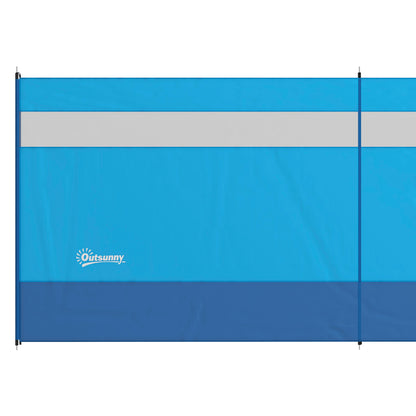 Outsunny Cortavientos Para Camping De 4 Paneles 725x140 Cm Bolsa De Transporte_4
