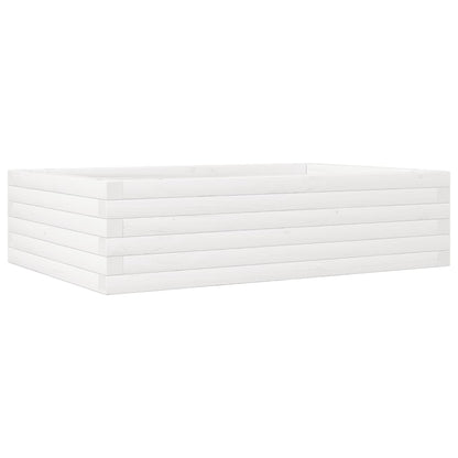 Jardinera De Madera Maciza De Pino Blanco 90x60x23 Cm_0