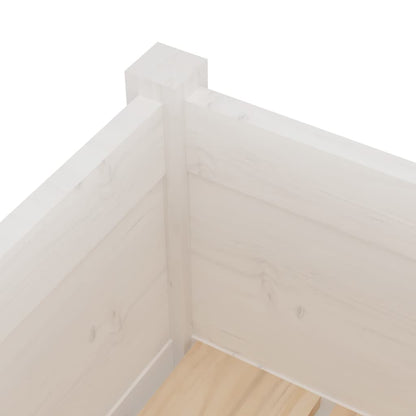 Jardineras 2 Uds Madera Maciza De Pino Blanco 31x31x70 Cm_5