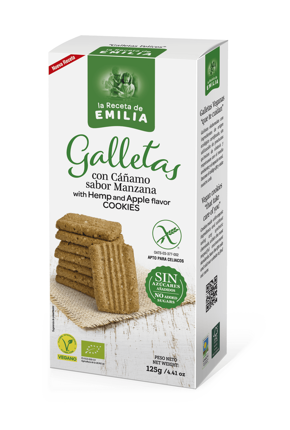 Galletas Con Cañamo Sabor Manzana "sin Azucares Añadidos" 125 Gr._0