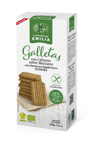 Galletas Con Cañamo Sabor Manzana "sin Azucares Añadidos" 125 Gr._0
