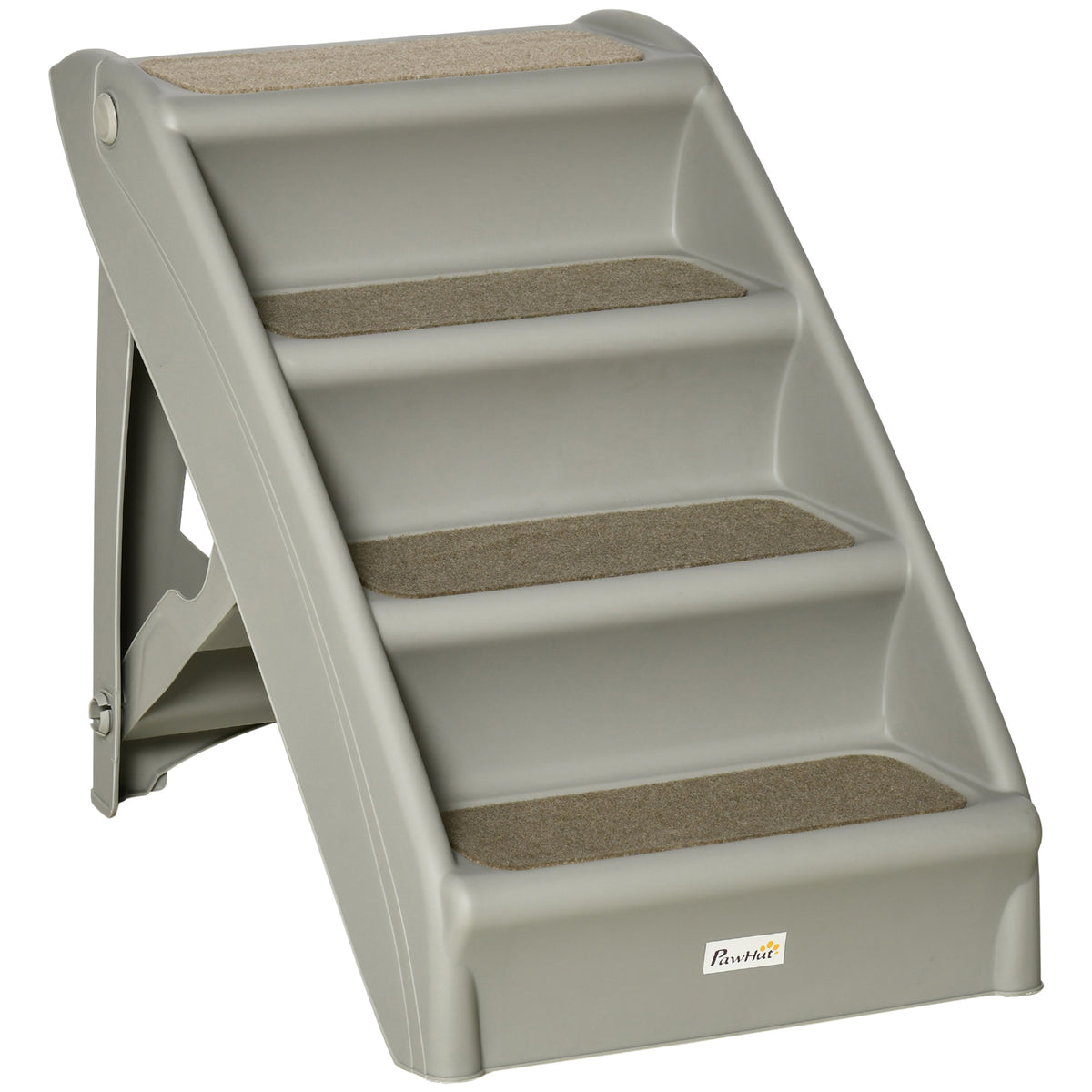 Pawhut Escalera Plegable Para Mascotas 4 Peldaños Con Alfombras Antideslizantes_0