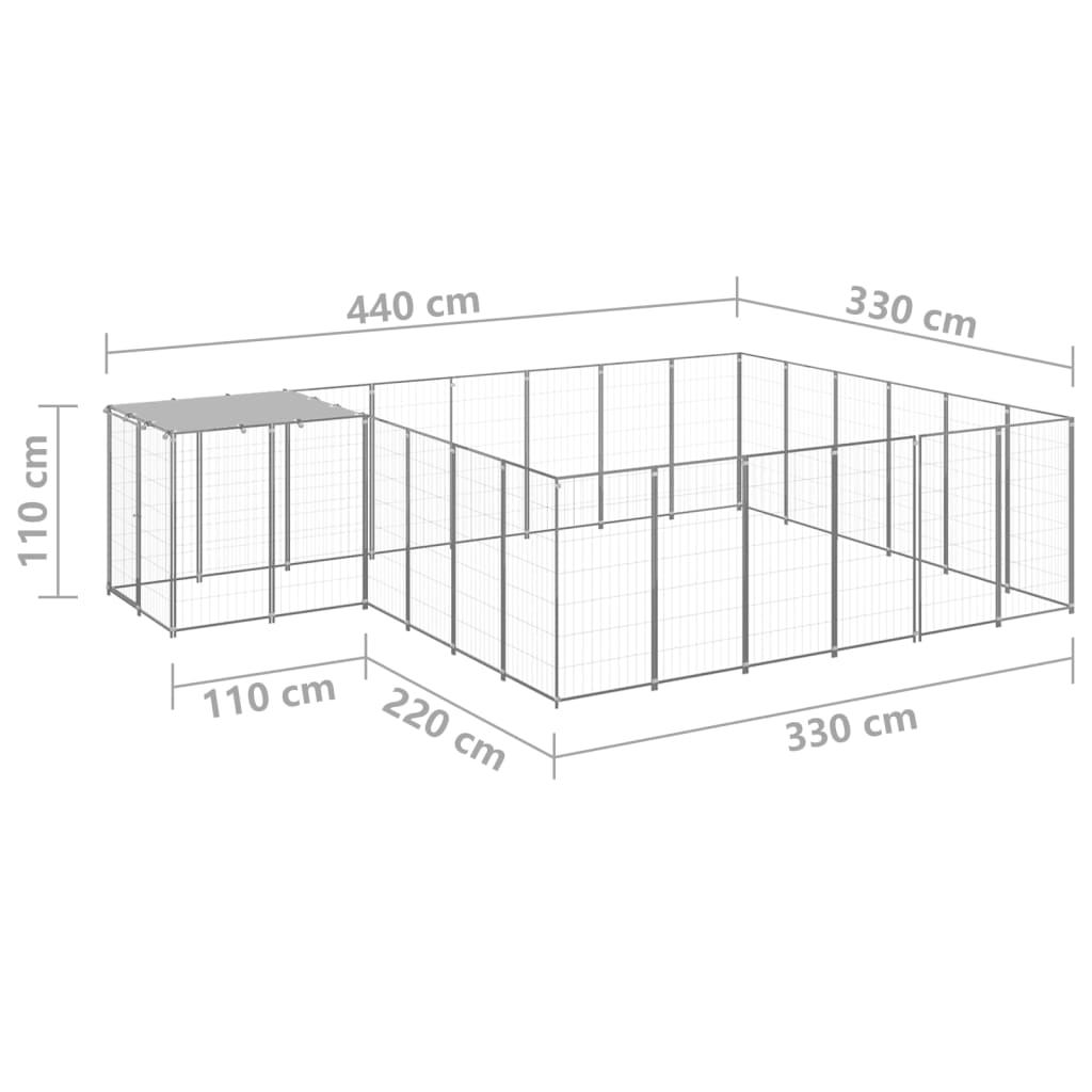 Perrera Plateada 12,1 M² Acero_5