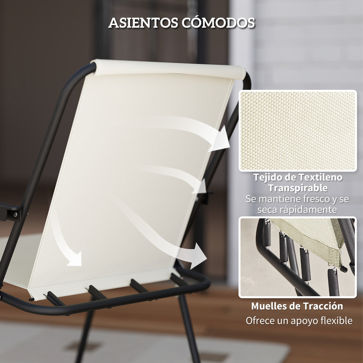 Outsunny Conjunto De Mesa Y Sillas Jardín De 6 Piezas Con Sillas Mesa Y Parasol_5