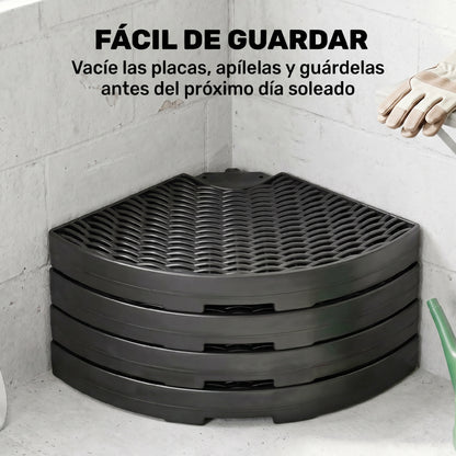 Outsunny Base Para Sombrilla De 4 Piezas Rellenable Con Arena 68 Kg O Agua 52 L_5