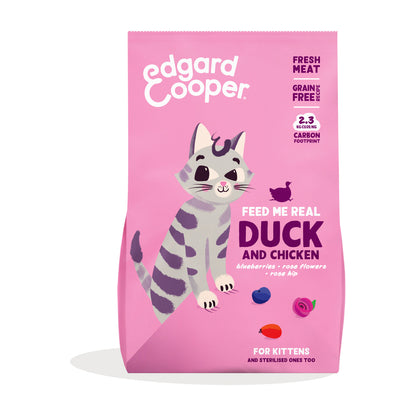 Pienso para gatos Kitten Pato y Pollo frescos Edgard &amp; Cooper 2 Kg