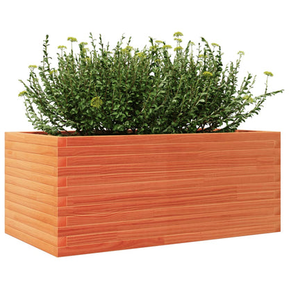 Jardinera De Madera Maciza De Pino Marrón Cera 110x60x46 Cm_3