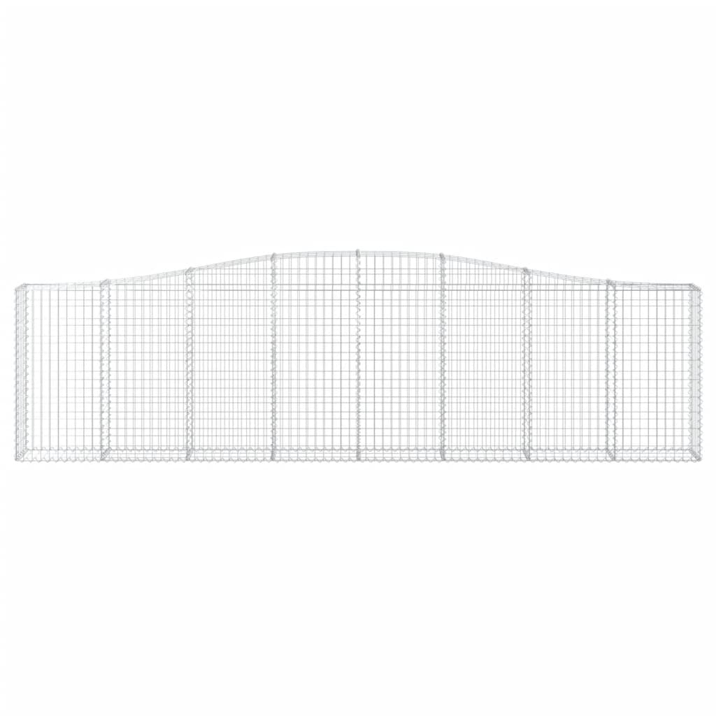 Cestas De Gaviones 2 Uds Forma De Arco Hierro 400x30x100/120 Cm_3
