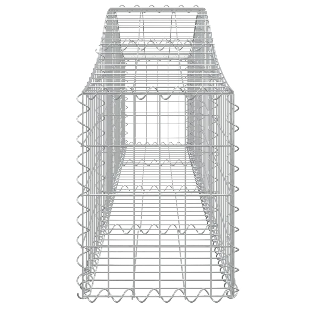 Cestas De Gaviones 10 Uds Forma De Arco Hierro 200x30x40/60 Cm_4
