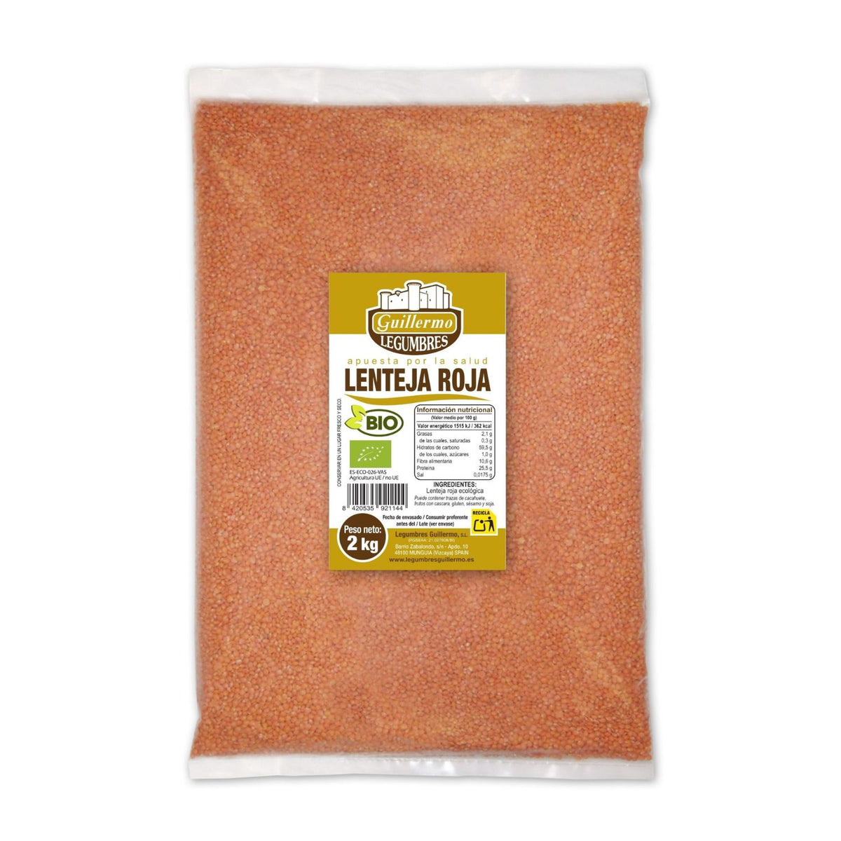 Lenteja Roja Bio - 2 Kg, Bolsa_0