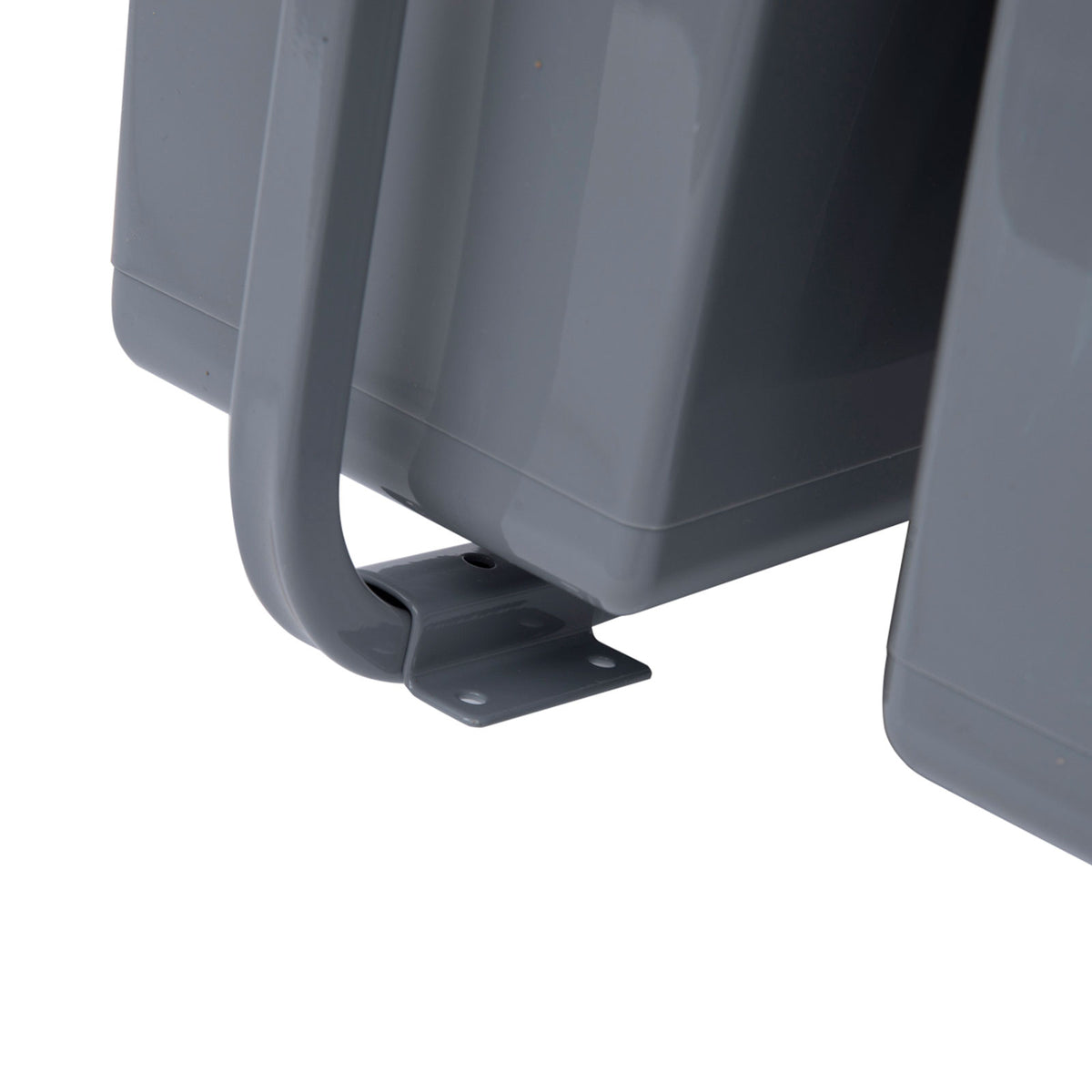 Cubo De Lixo De Reciclagem Homcom Cinza Abs, Plástico Pp, Metal 48x34,2x41,8cm_4