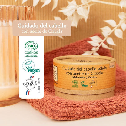 Cuidado del cabello sólido con aceite de Ciruela Sin perfume Comme Avant 50 g