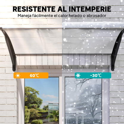 Tejadillo De Protección Outsunny Transparente 150x90x25 Cm_5