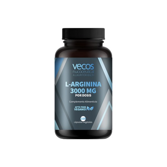 L-arginina 3000 Mg Vecos 160 Cápsulas | Rendimiento Y Fuerza Muscular | Óxido Nítrico_0