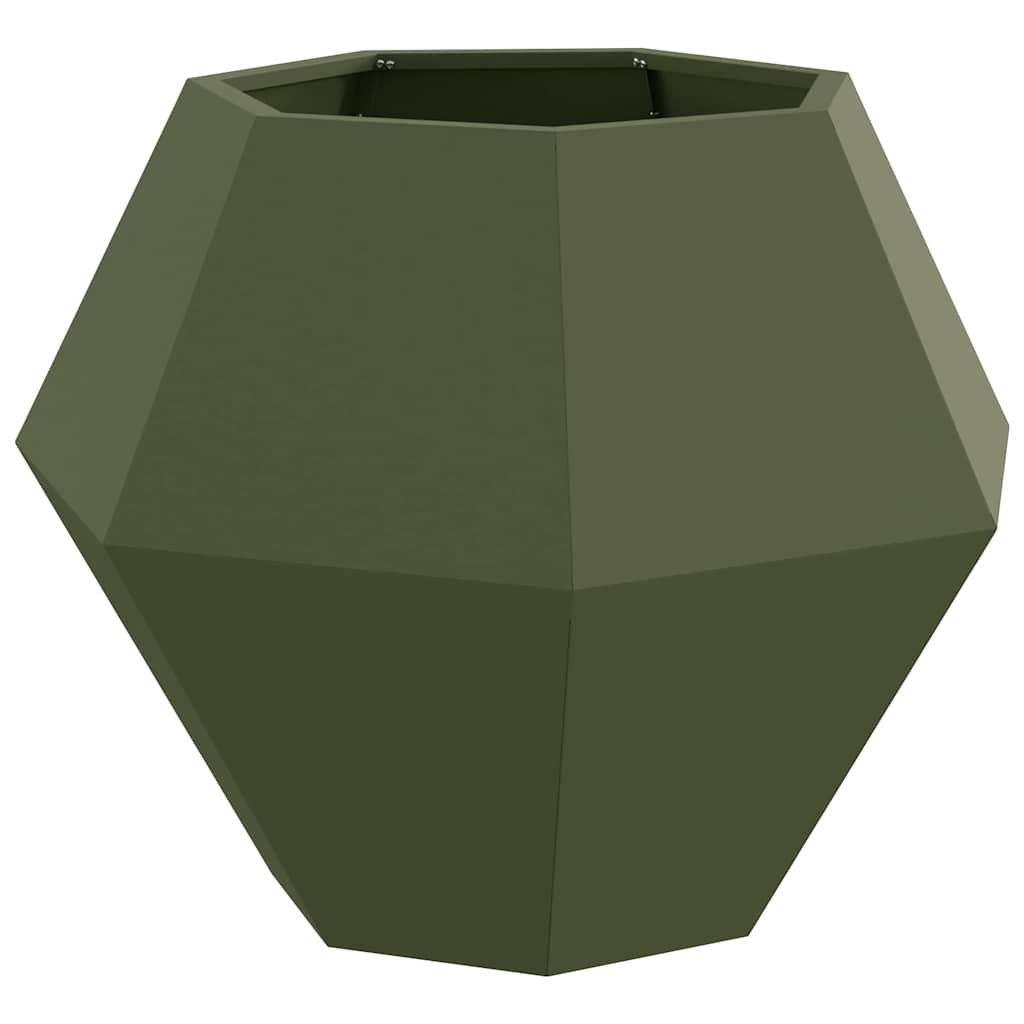 Jardinera Verde Oliva 75 X 75 X 60 Cm Acero_0