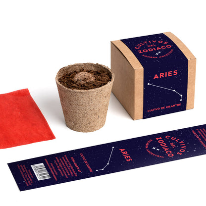 Cultivos del Zodiaco – Aries, Kit de Cultivo con Semillas de Cilantro - Resetea_3