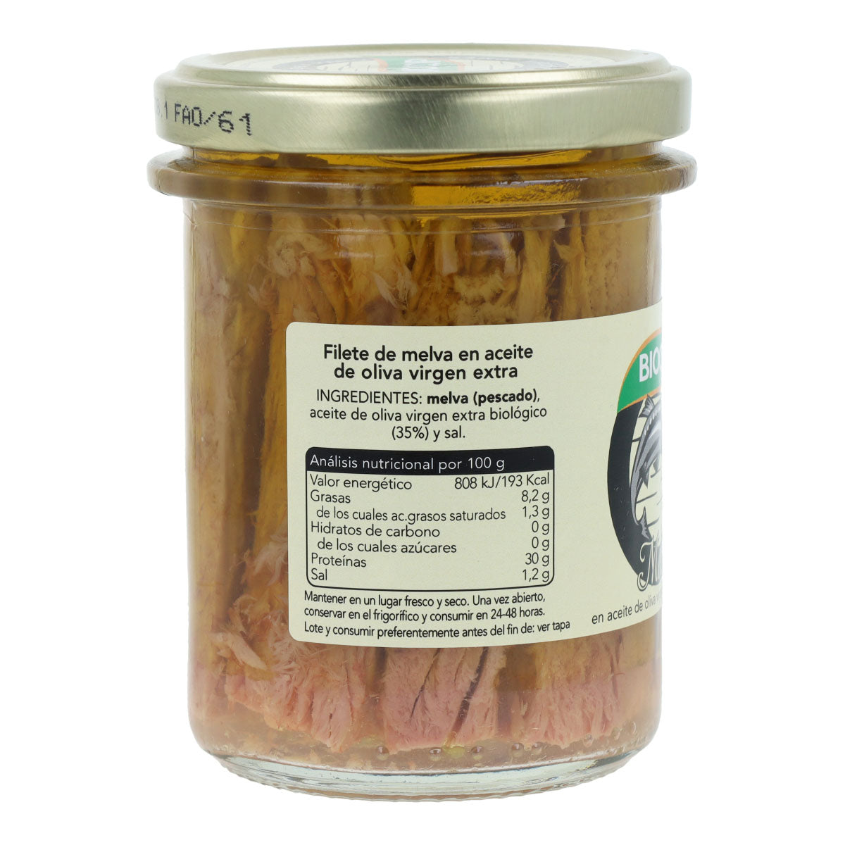 Filetes de melva en conserva Bio Biocop 195g