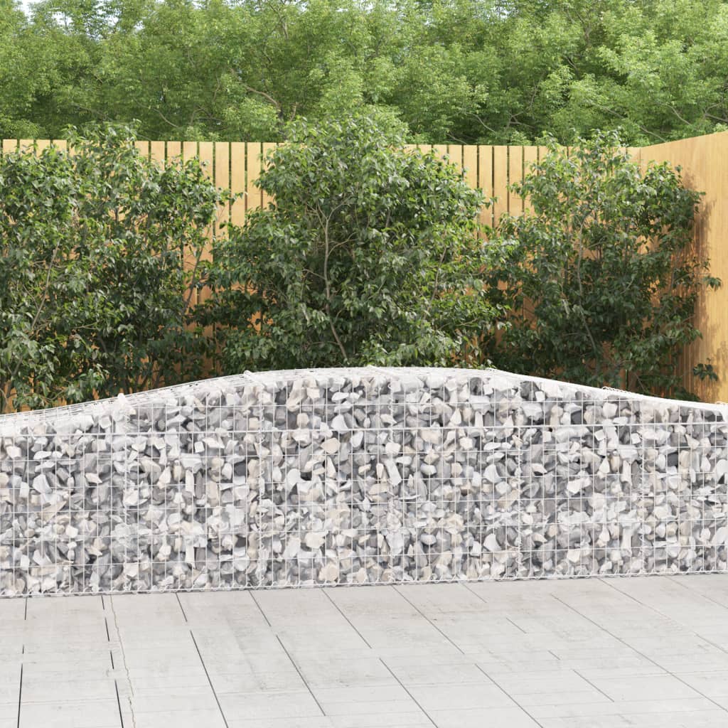 Cestas De Gaviones 6 Uds Forma De Arco Hierro 400x50x60/80 Cm_1