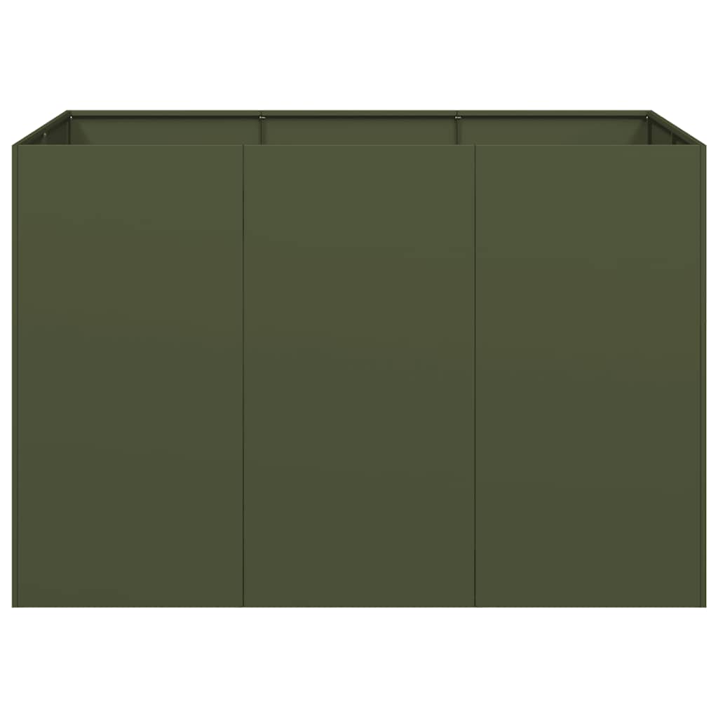 Jardinera Acero Verde Oliva 120x80x80 Cm_3