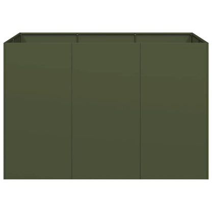 Jardinera Acero Verde Oliva 120x80x80 Cm_3