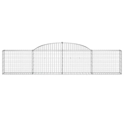 Cestas De Gaviones 9 Uds Forma De Arco Hierro 300x30x60/80 Cm_3