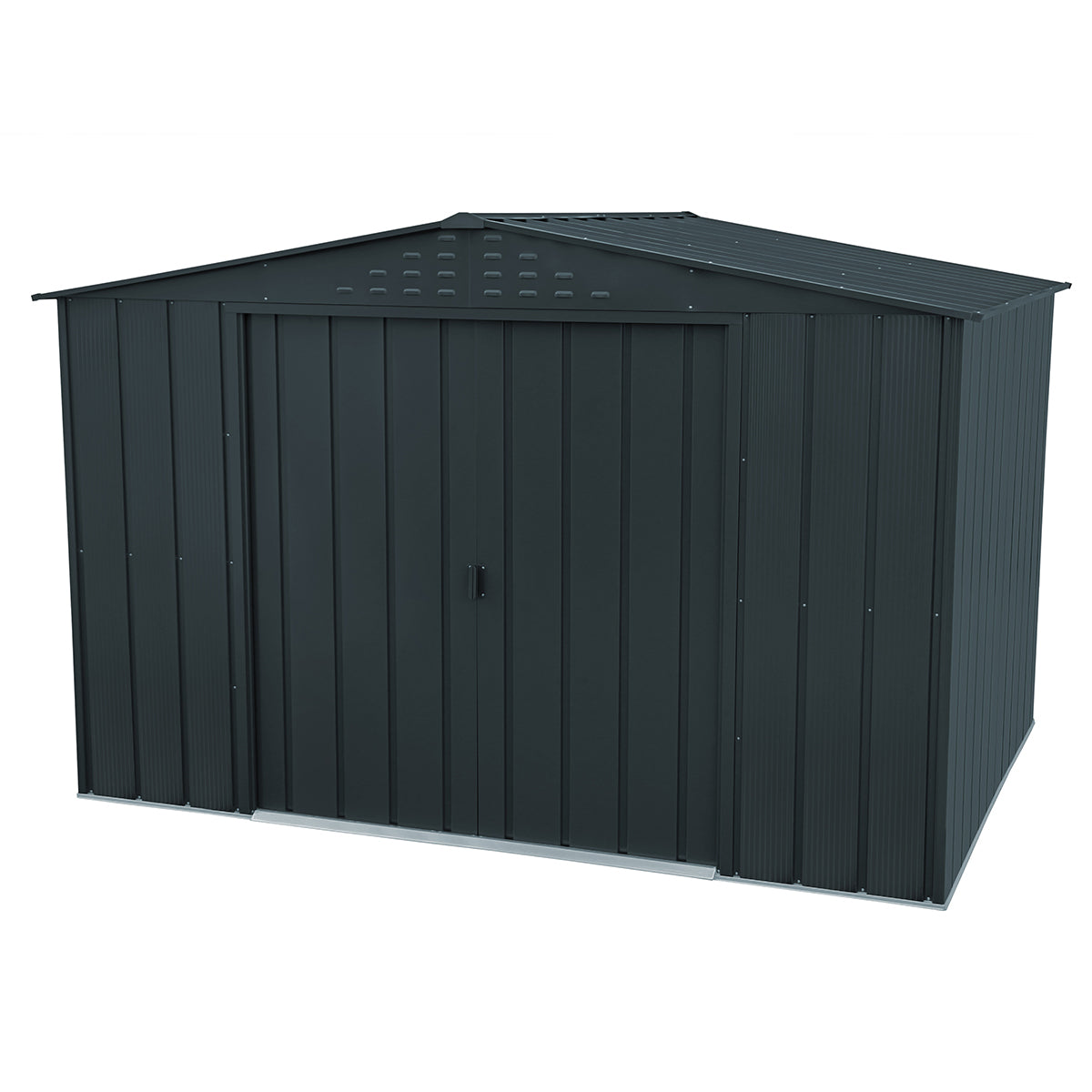Caseta Cobertizo Colossus 10×8 Metal Gris Antracita_0