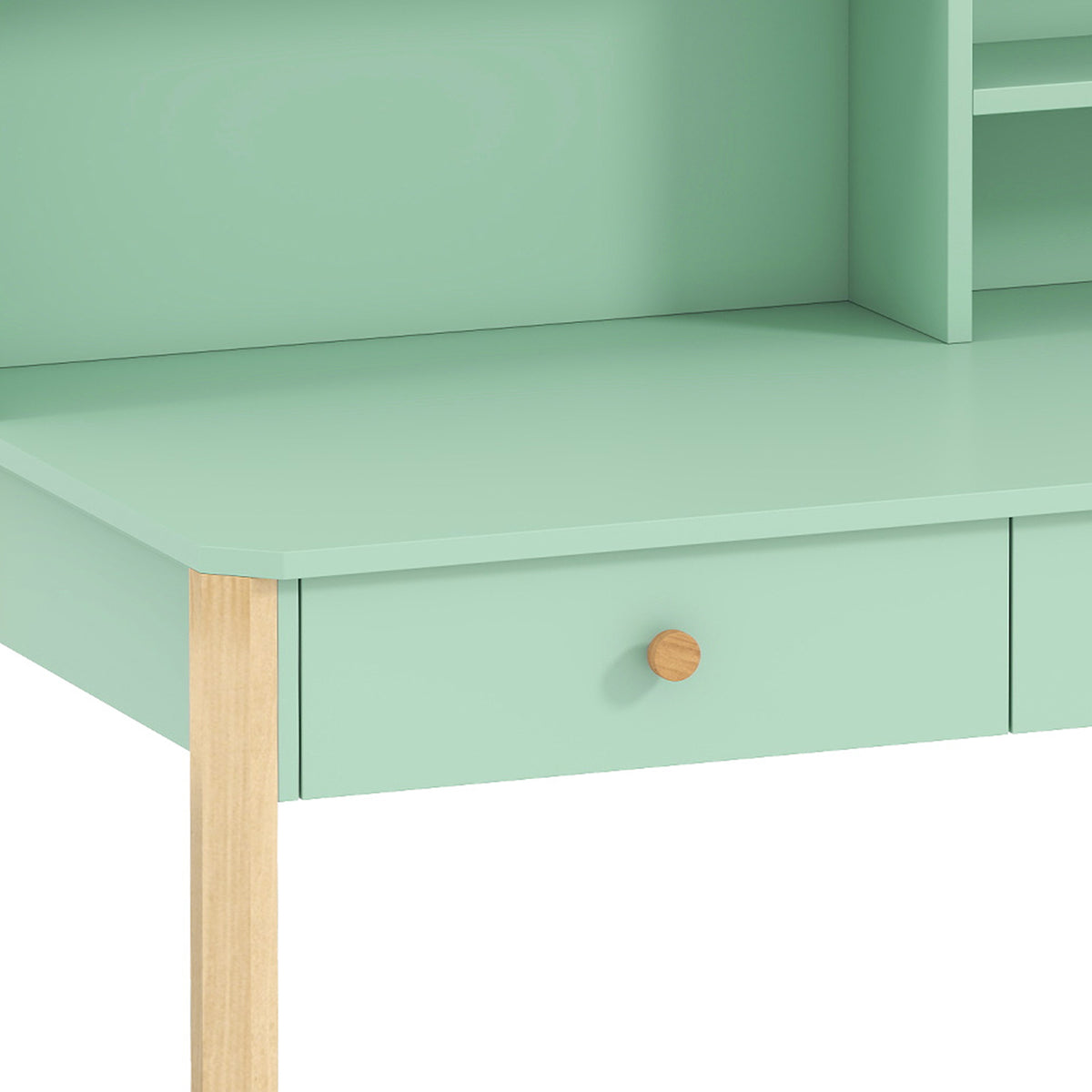 Secretária Infantil Aiyaplay Mdf, Madeira De Pinho Verde 90x52x105 Cm_3