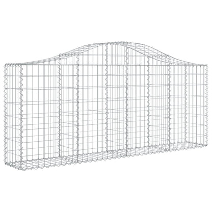 Cestas De Gaviones 12 Uds Forma De Arco Hierro 200x30x80/100 Cm_2