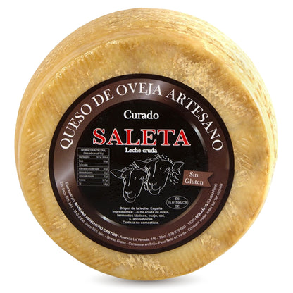 Queso Curado Entero De Oveja (2,2 Kg) | Elaboración Artesana Quesos De La Mancha_0