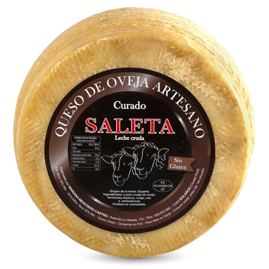 Queso Curado Entero De Oveja (2,2 Kg) | Elaboración Artesana Quesos De La Mancha_0