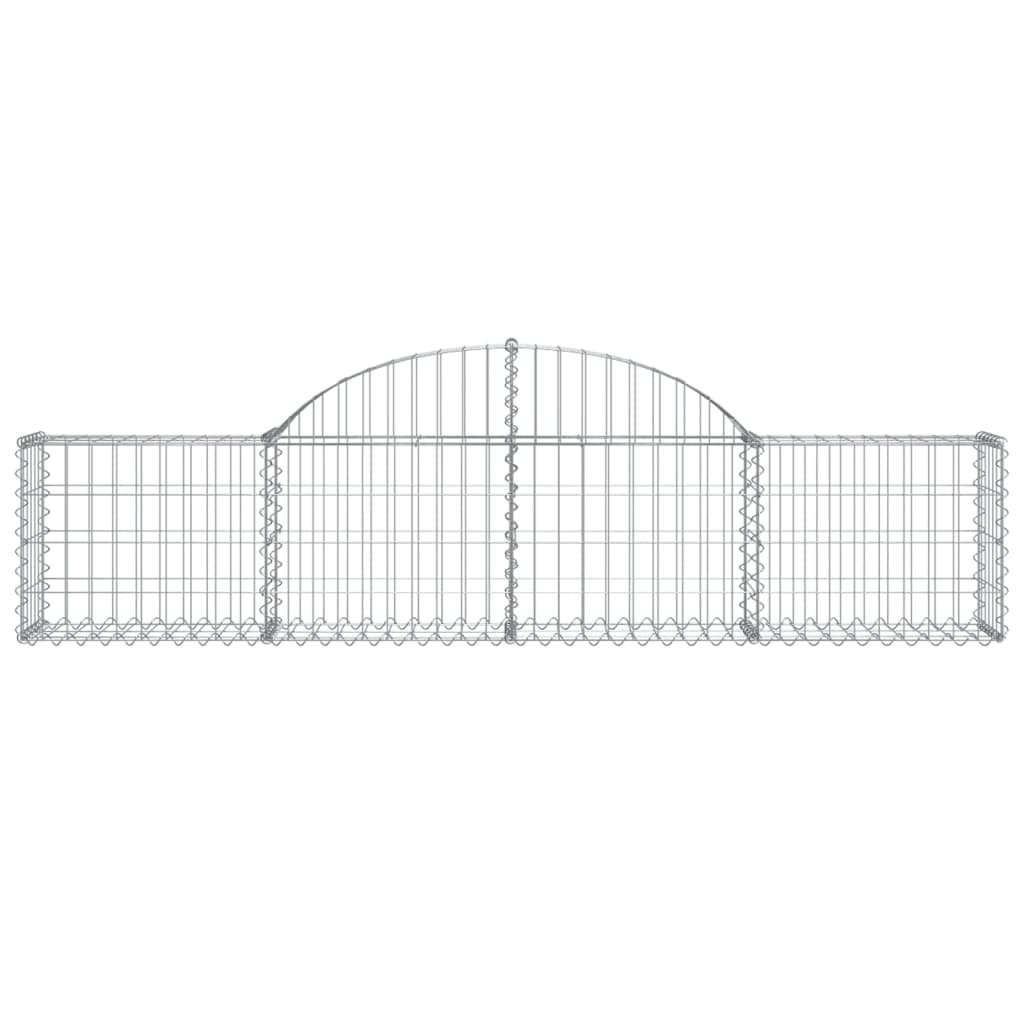 Cestas De Gaviones 4 Uds Forma De Arco Hierro 200x30x40/60 Cm_3