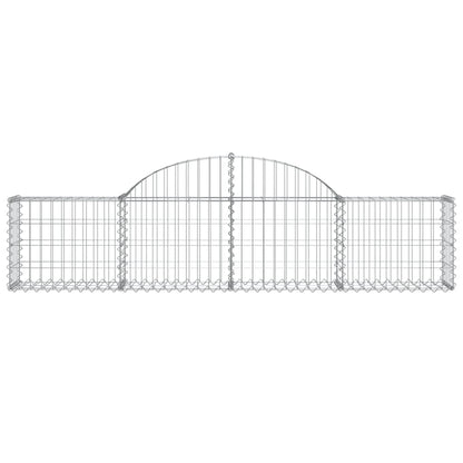 Cestas De Gaviones 4 Uds Forma De Arco Hierro 200x30x40/60 Cm_3