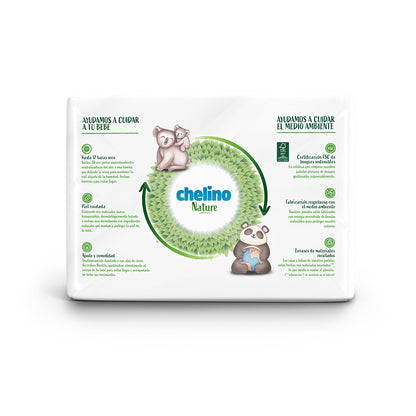 Pack 6x Pañales T3 4-10 kg Chelino Nature 36 uds