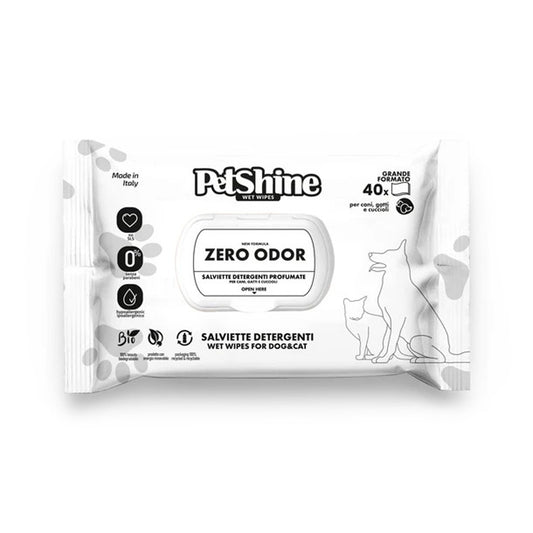 Toallitas Higiene Perro/Gato No-Odor Porrini 40 uds