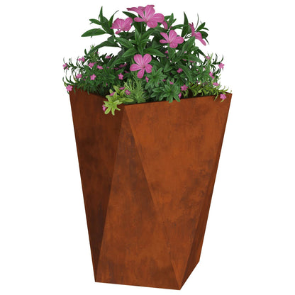 Jardinera 2 Pcs Oxidado 50 X 50 X 75 Cm Acero Autopatinable_2