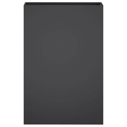 Macetero De Jardín 2 Uds. Negro 50 X 20 X 75 Cm_3