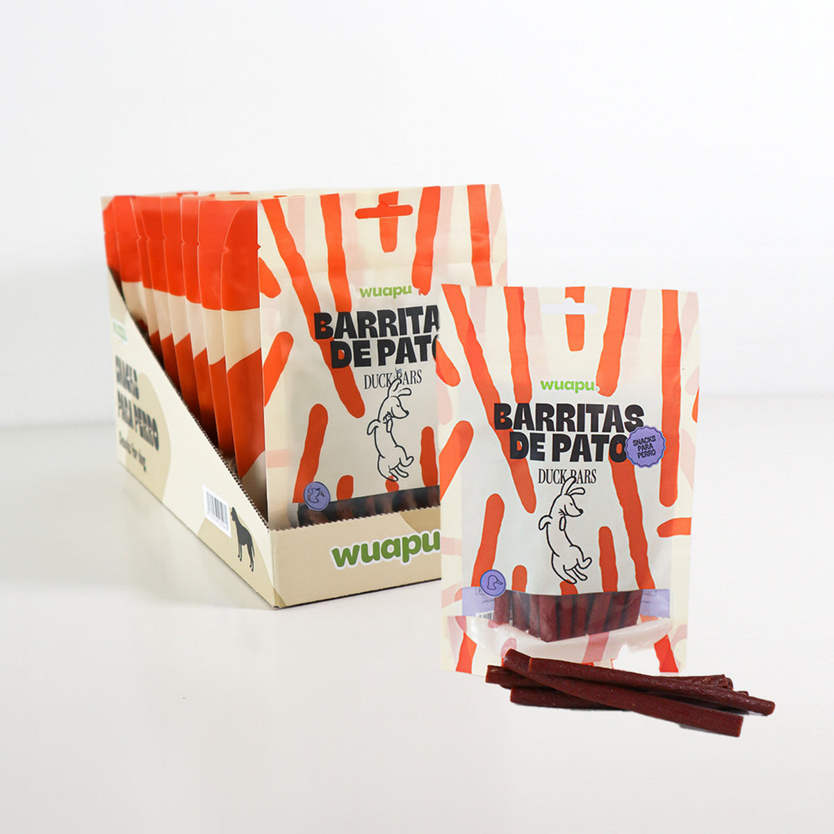 Snack Para Perro En Barritas Semihúmedas De Salmón 12 Paq X (100gr) Wuapu_0