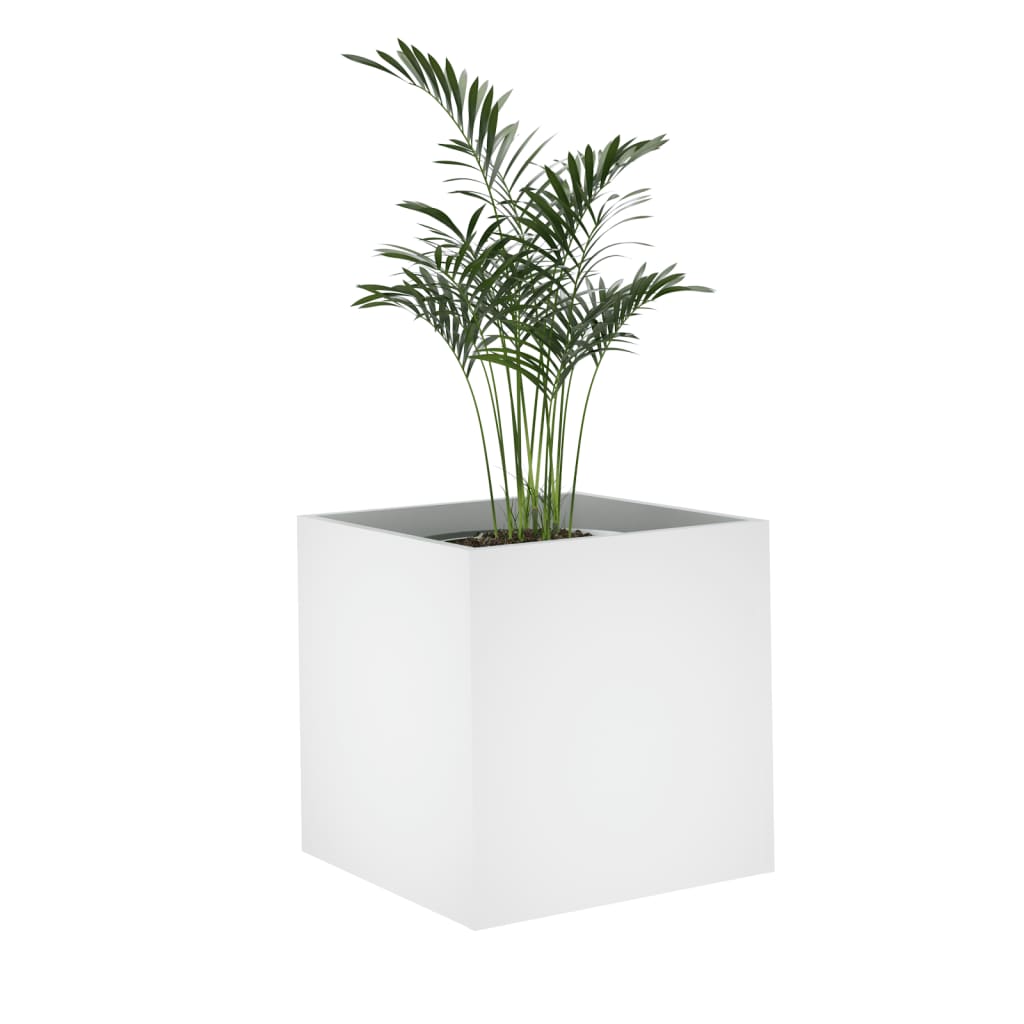 Jardinera Blanca 40x40x40 Cm De Madera De Ingeniería_3