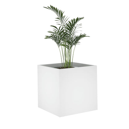 Jardinera Blanca 40x40x40 Cm De Madera De Ingeniería_3