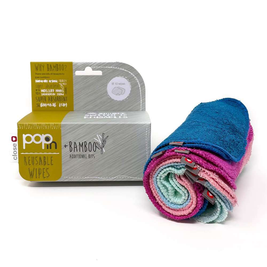 Pack 10 Toallitas Lavables Azul y Rosa Close Parent