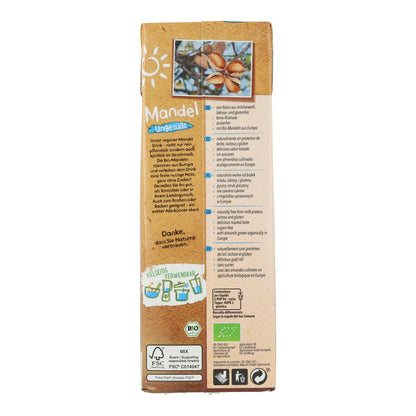 Pack 6 uds Bebida Almendras sin azucar Bio Natumi 1 L