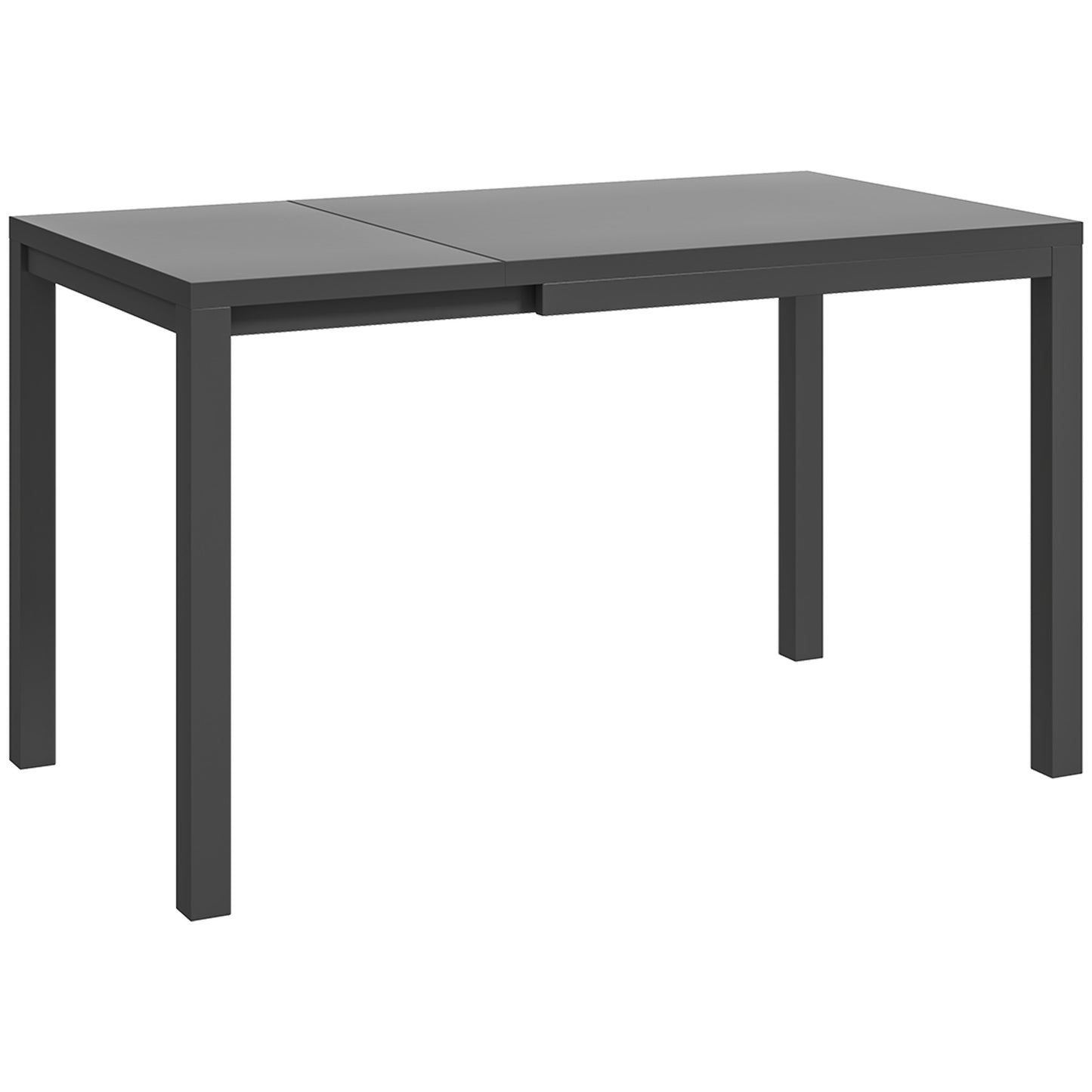 Outsunny Mesa De Jardín Extensible 85-125 Cm Con Borde De Aluminio Gris Oscuro_0