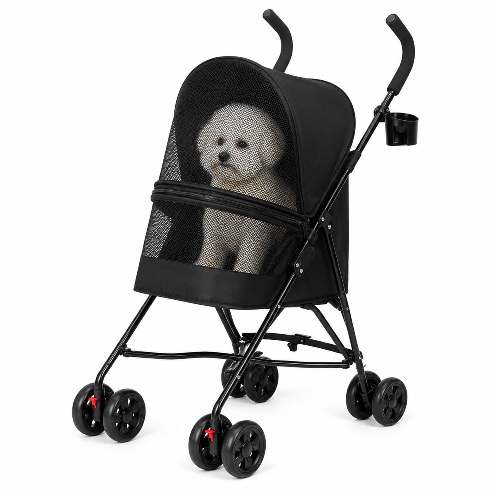 Carrito Plegable Para Mascotas Nyana Pets | Ventanas De Malla | Carro Para Perro O Gato | Transportin Para Hasta 10 Kg_4