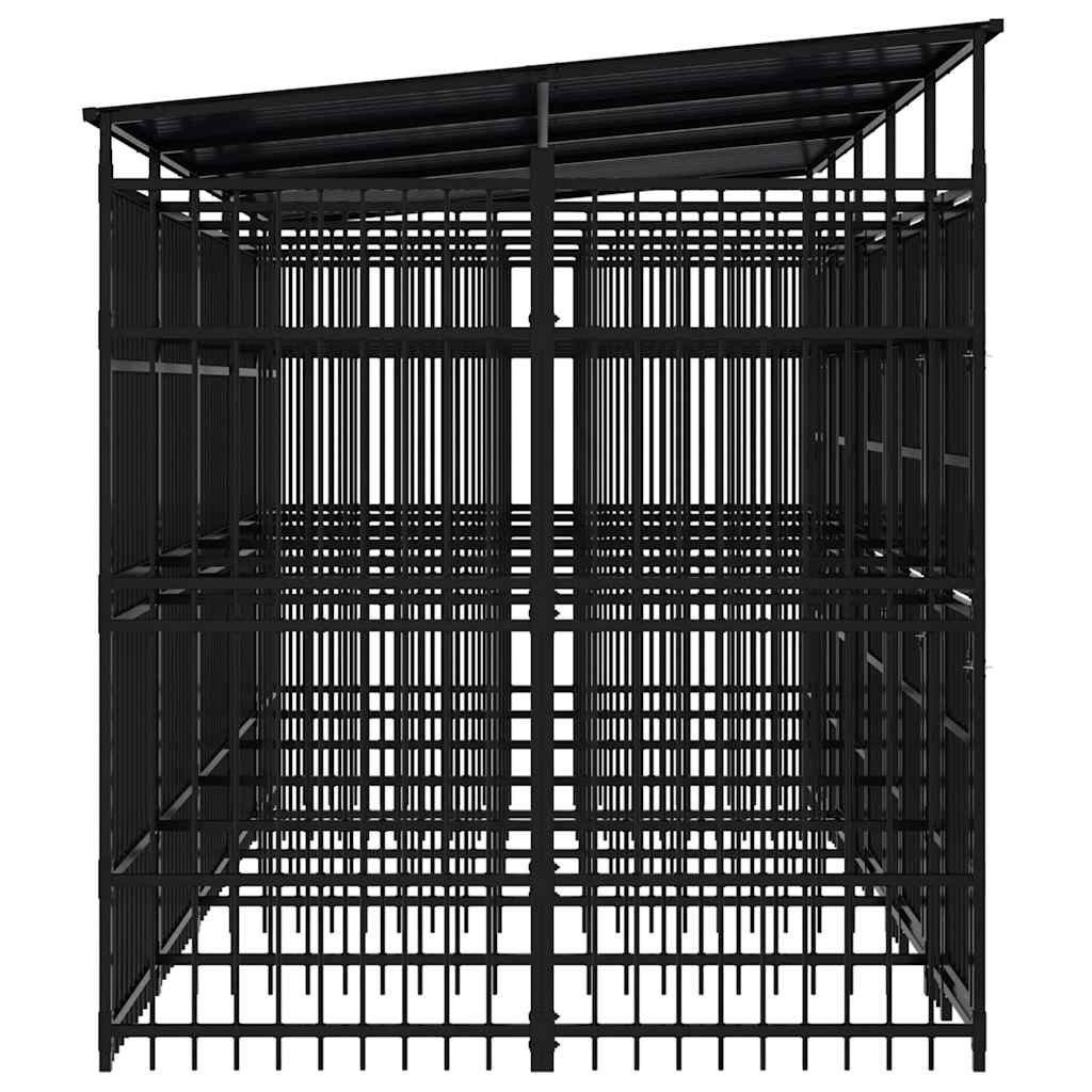 Perrera De Exterior Con Techo De Acero 9,22 M²_5