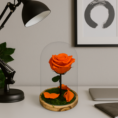 Mundo Eterno Rosa En Cúpula Naranja 12x20cm_2