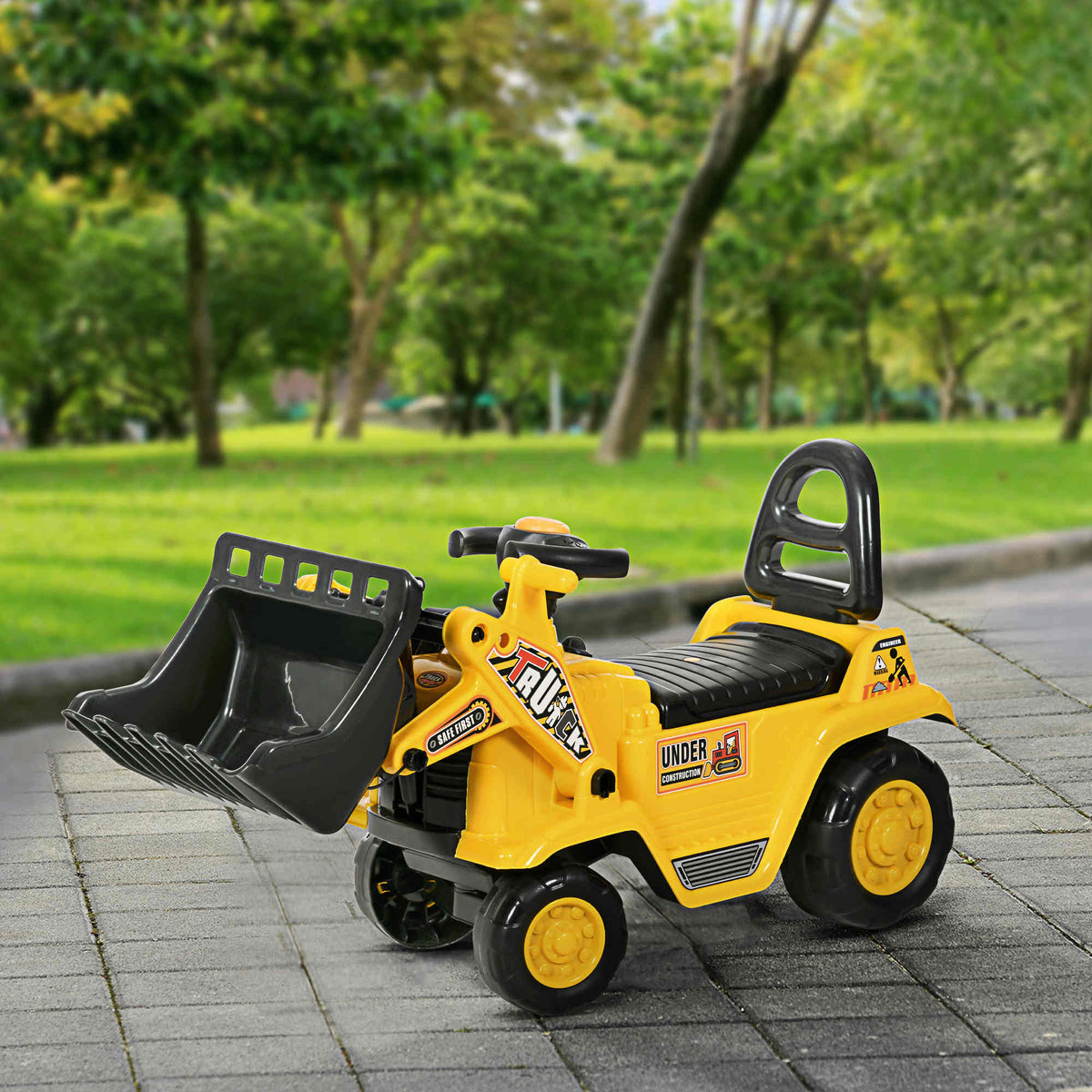 Tractor Correpasillos Homcom Pp, Abs Amarillo 80x26.5x39 Cm 301-058_1