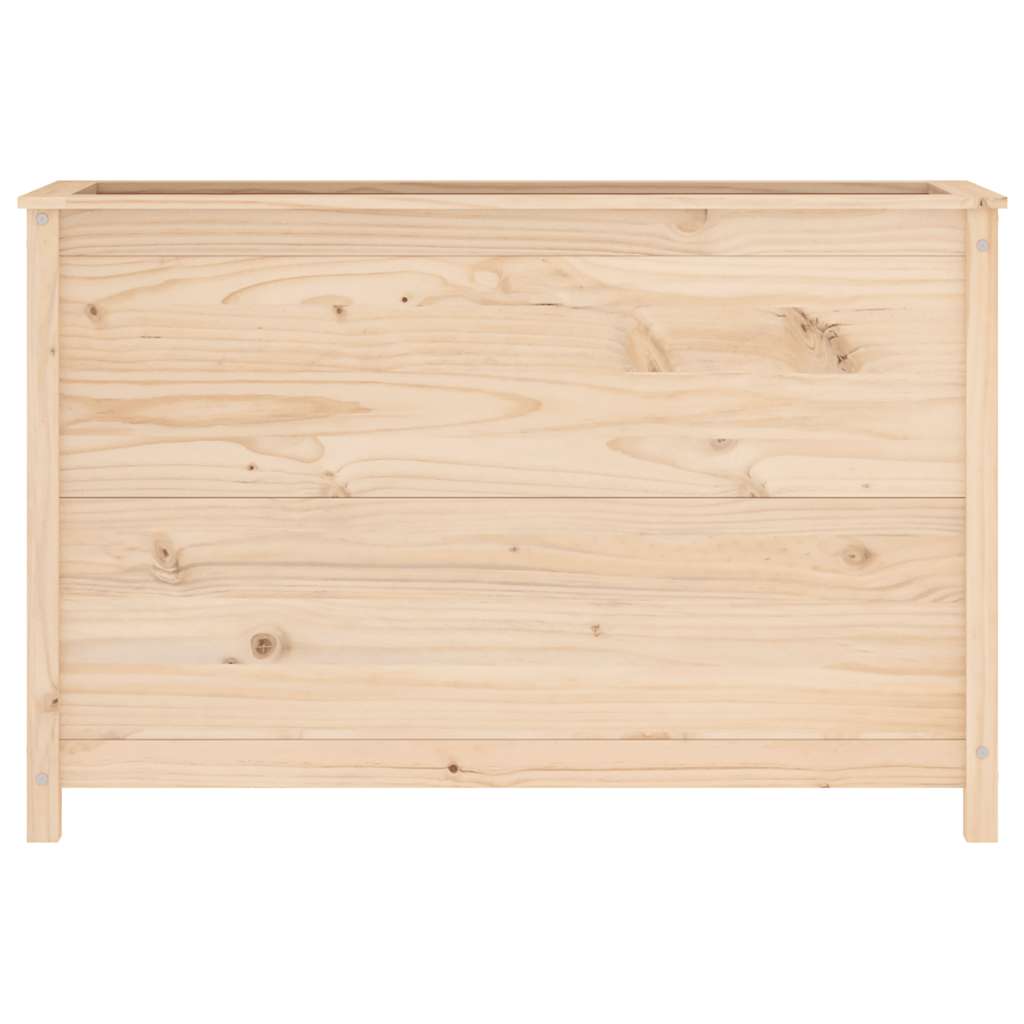 Arriate Elevado De Jardín Madera Maciza De Pino 119,5x40x78 Cm_3