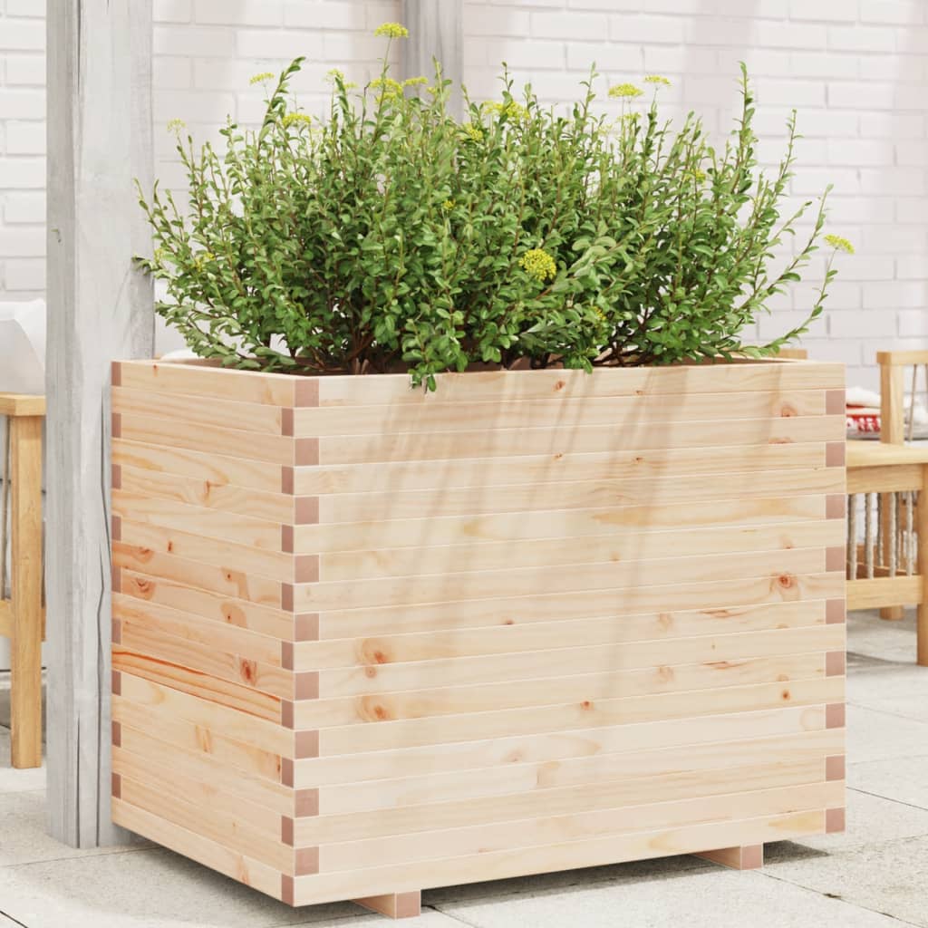 Jardinera Madera Maciza De Pino 90x60x72 Cm_1
