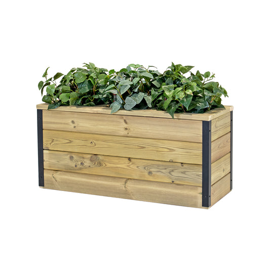 Jardinera Con Autorriego De Madera Nidum Interior Y Exterior Hortalia 86x34x40 Cm_0