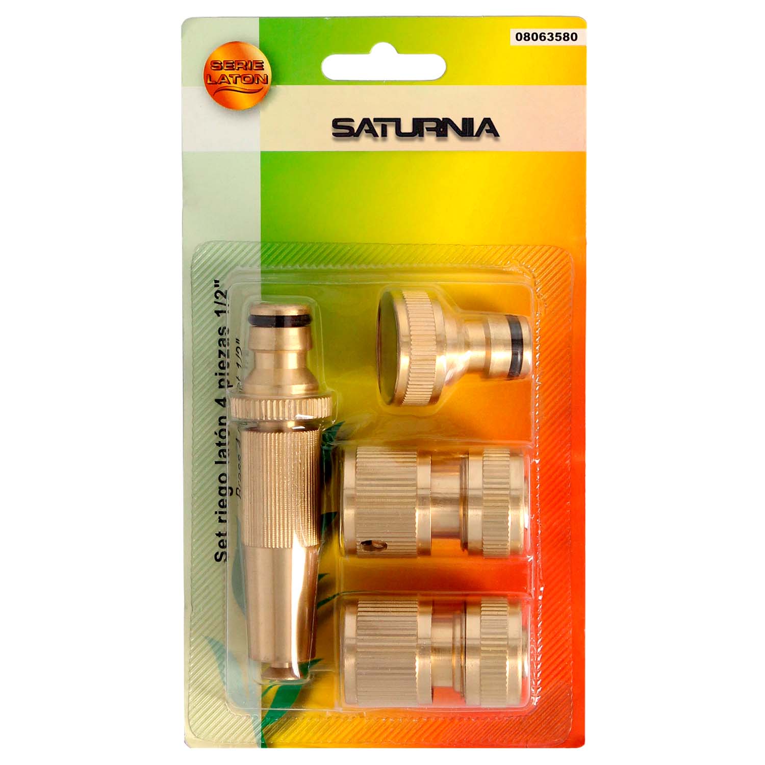 Set Riego 4 Piezas Para Mangueras 1/2" Fabricado En Laton,_0